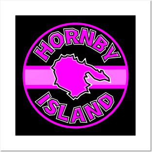 Hornby Island Classic Circle - Bright Pink Magenta Round - Hornby Island Posters and Art